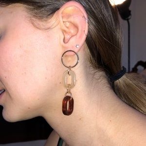 🆕 Mega Link Huge Geometric Acrylic Drop Earrings